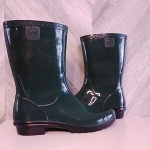 UGG Women's Raana Mid-Calf Rain Boots Sz: 9 (Pine Green)